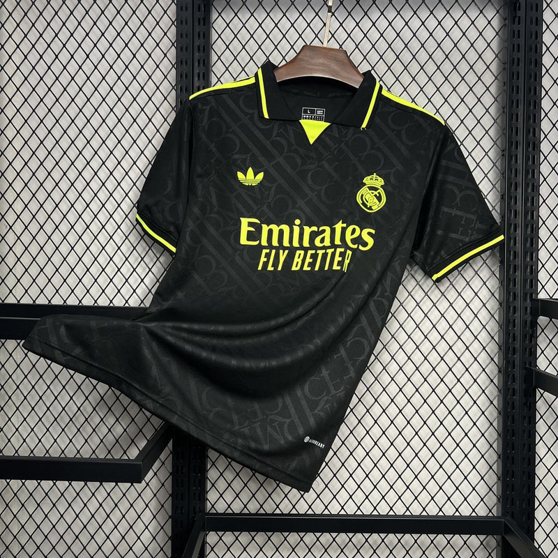 Camisa Real Madrid Black And Neon Unique 24/25 - Adidas Torcedor Masculina